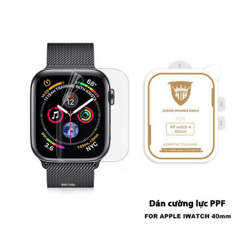 Miếng dán dẻo skin PPF tự phục hồi trầy xước cho Apple Watch size 38 40 42 44mm