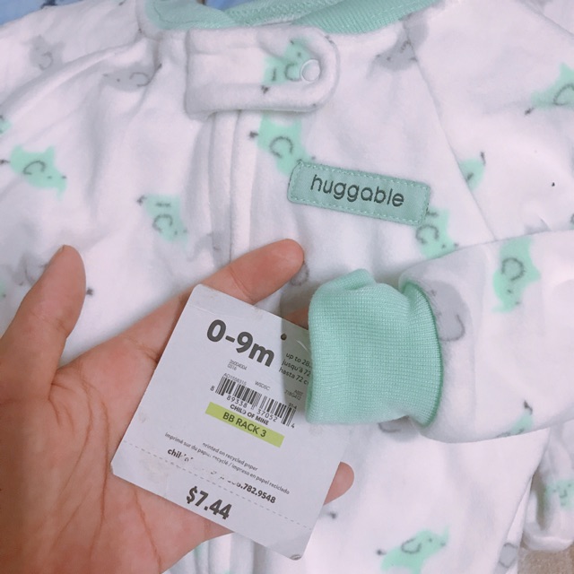 (Saleshock) Túi ngủ carter dư xịn cho bé trai/bé gái sz 0-9m