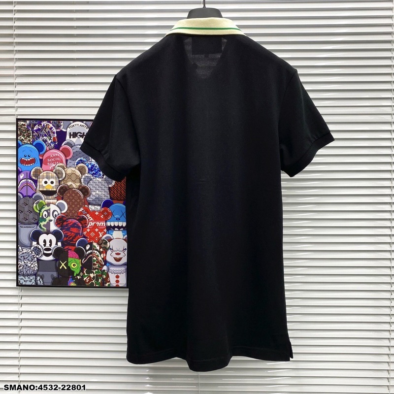 Áo Polo GC Nam In Hoạ Tiết Hình Siêu Chất - Áo Phông GC Nam Cổ Bẻ Kẻ Xanh SPF