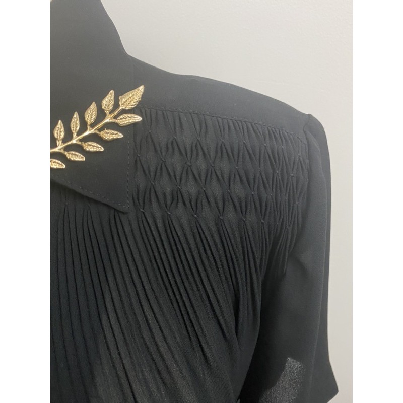 Đầm Vintage Nhật xếp li đôi