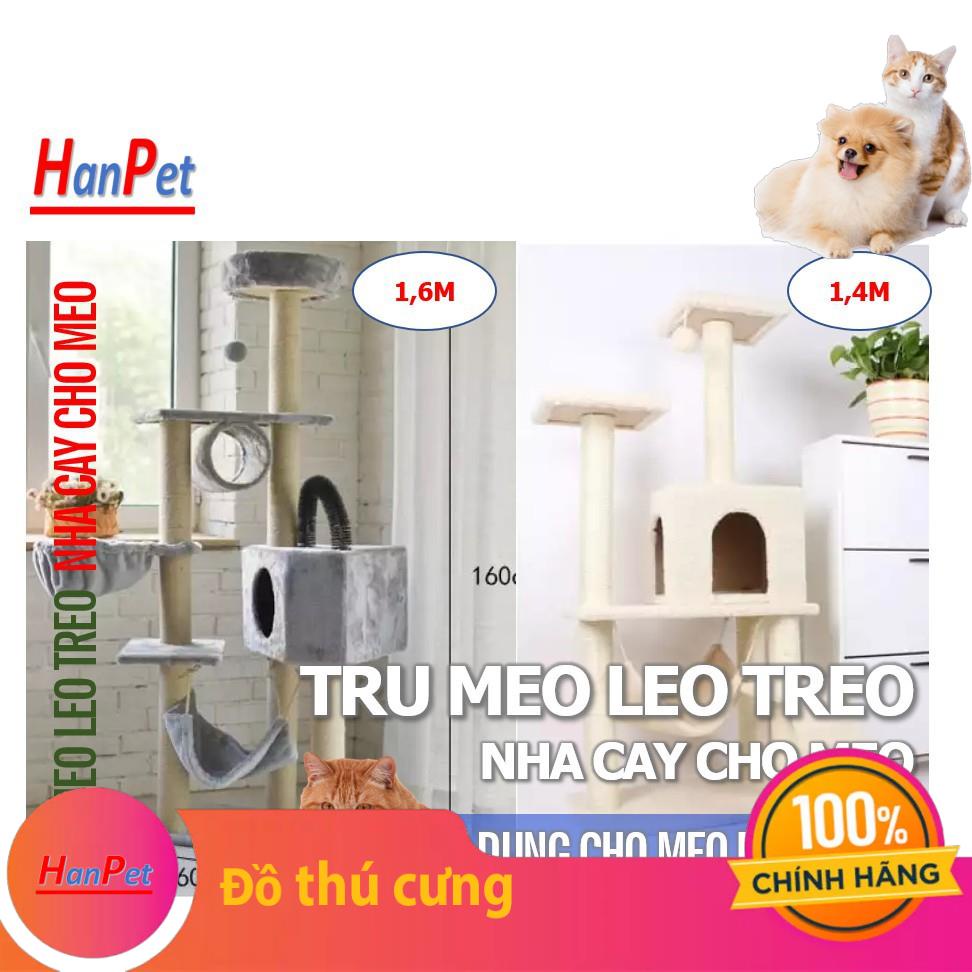 GoVap- (Hàng hot) Trụ mèo nhiều tầng nhiều bộ phận dạng nhà cây cats tree kiêm cào móng nhà mèo cho mèo chơi đùa