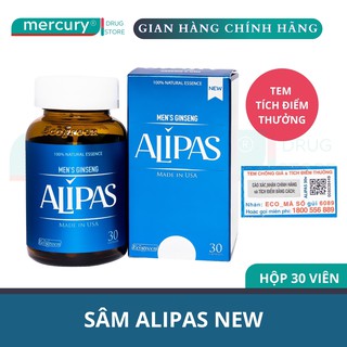 Viên Sâm Tăng Cường Sinh Lý Nam Alipas Platinum Ecogreen 30 Viên
