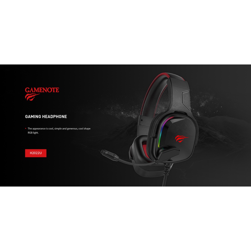Tai Nghe Gaming Headphone HAVIT H2022U, Driver 53mm, Đèn RGB, Giả Lập 7.1 - Hàng Chính Hãng