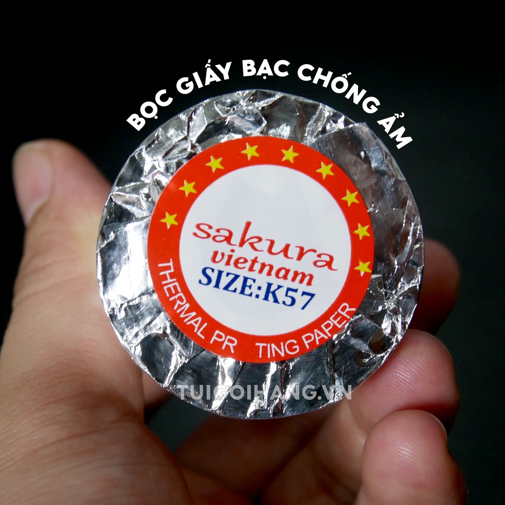 [10 Cuộn] Giấy In Bill K80, K57 Cuộn 45mm In Hóa Đơn Dùng Cho Shop Online, Cafe, Cửa Hàng, Taxi, POS Cầm Tay