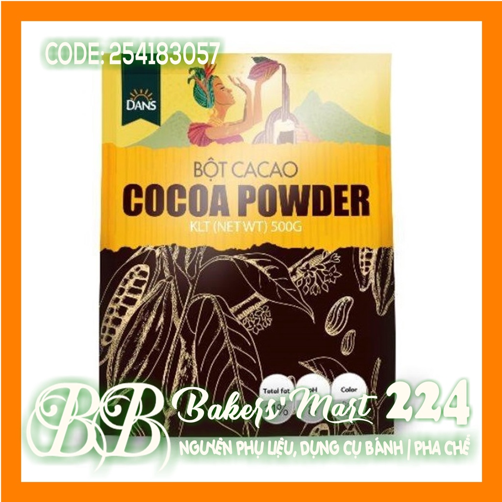 DANS - Bột cacao DANS nguyên chất - Gói 500gr