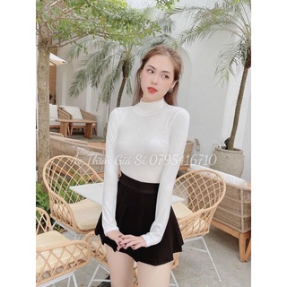 Áo thun cổ lọ tay dài