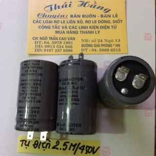 Tụ máy bơm , quạt 2.5 M-450 v (1 chiếc)