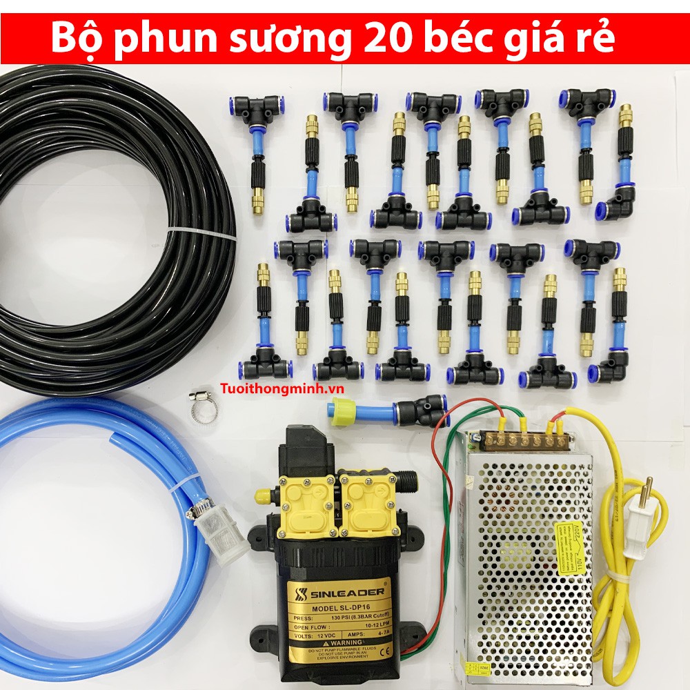 Bộ phun sương 20 béc tự động giá rẻ