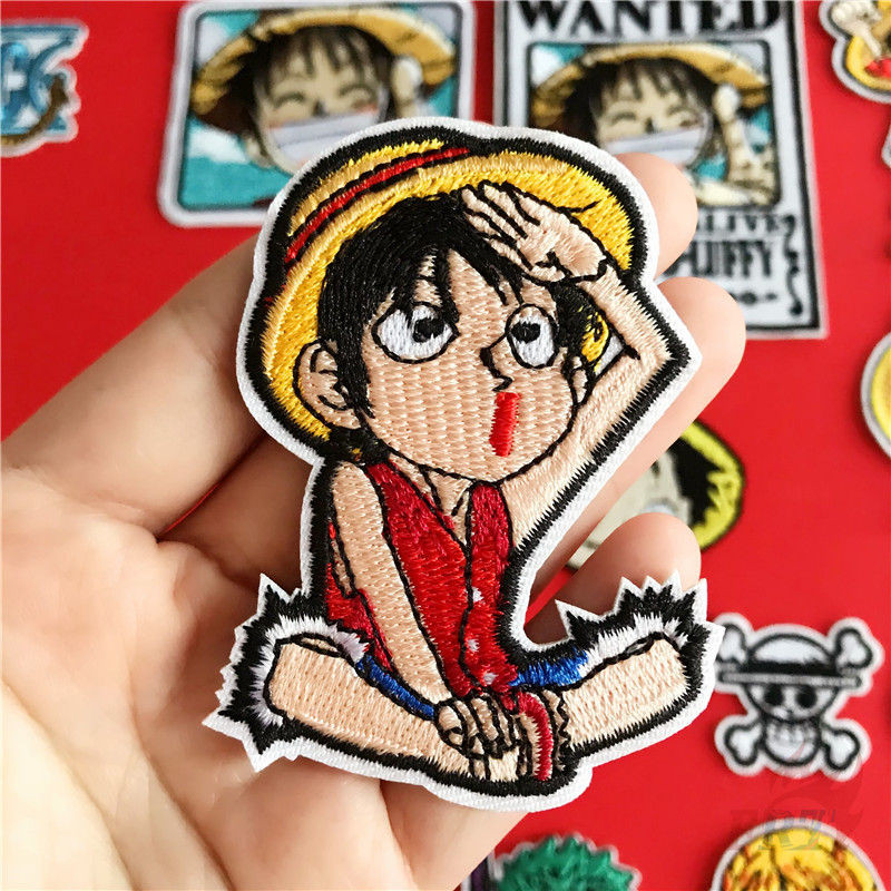 ♚ One Piece：King of The Sea Series 01 - Anime Iron-On Patch ♚ 1Pc Luffy / Chopper / Nami / Zoro / Robin / Law DIY Sew on Iron on Badges Patches