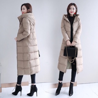 (SALE XÃ KHO) áo phao dáng dài sọc ngang hàng nhập khẩu QC