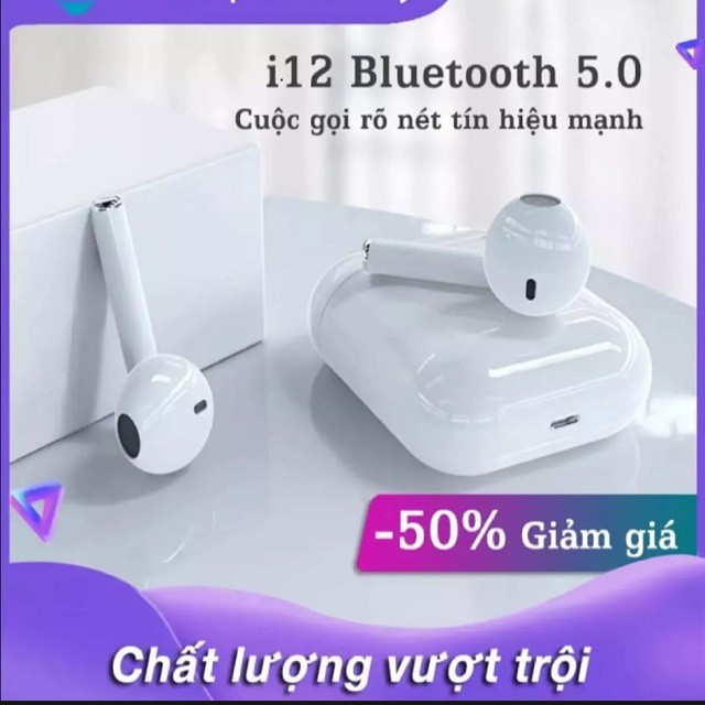 [XẢ KHO 3 NGÀY] Tai Nghe Bluetooth Không Dây inpods i12 TWS Cảm Biến Vân Tay