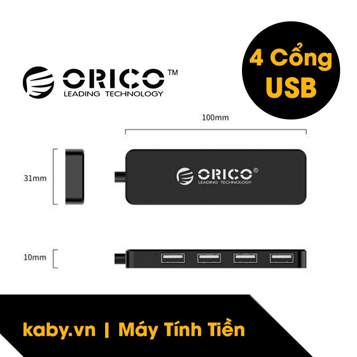 Hub USB ORICO 4 Cổng FL01-BK-BP - FL01-WH-BP - Bộ Chia USB ORICO 4 Port