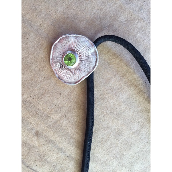 Dây chuyền bạc mặt peridot si nhật