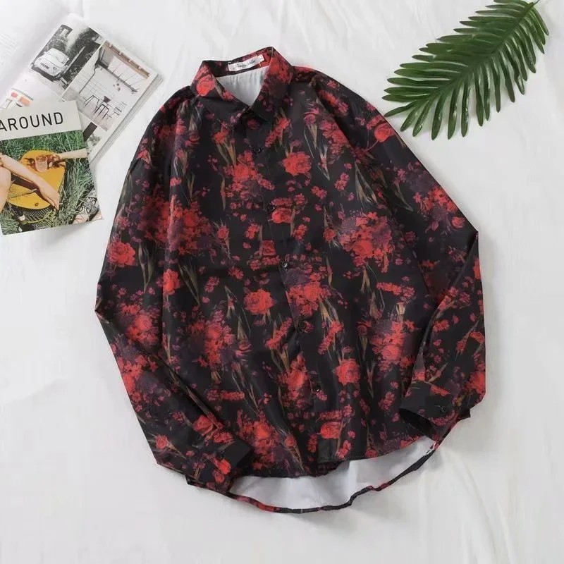 Áo Sơ Mi Tay Dài Thời Trang Cá Tính Phong Cách Châu Âu Cho Nam Size M-3Xl