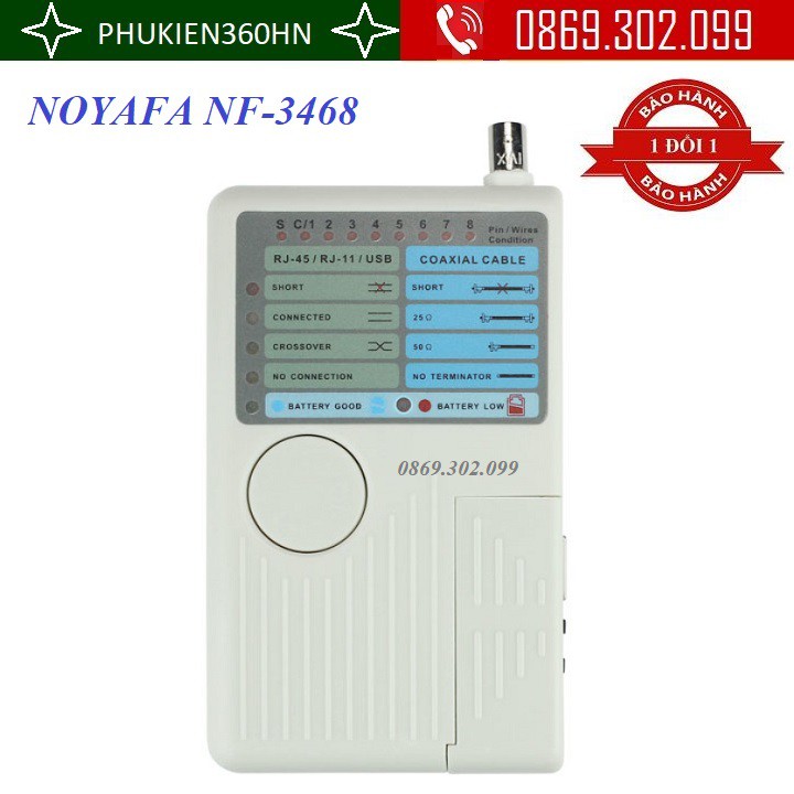 [Mã 155ELSALE giảm 7% đơn 300K] Máy Test mạng đa năng NF-3468