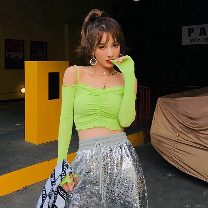 Áo nữ trễ vai kiểu dáng thời trang quyến rũ phong cách Hàn Quốc