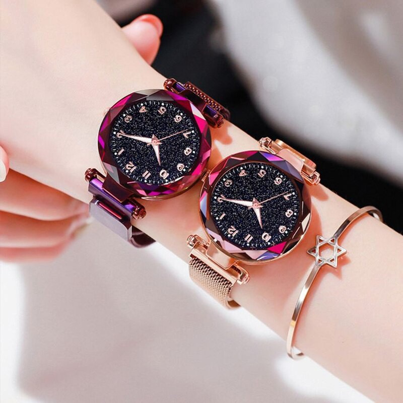 Đồng Hồ Nữ Dây Nam Châm Dây Lụa Madlyz Mặt Đính Kim Tuyến, Tặng Vòng tay | BigBuy360 - bigbuy360.vn