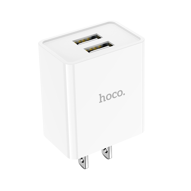 Sạc IP Hoco C89 2.1A với 2 cổng USB gồm củ và dây cáp dài 1m