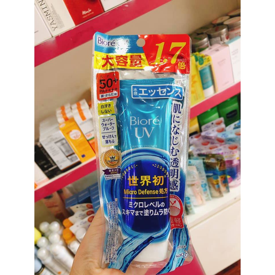 Kem Chống Nắng Biore BIG 1.7 UV Aqua Rich Watery Essence/Gel SPF 50+/ PA++++ 85g/ 155ml