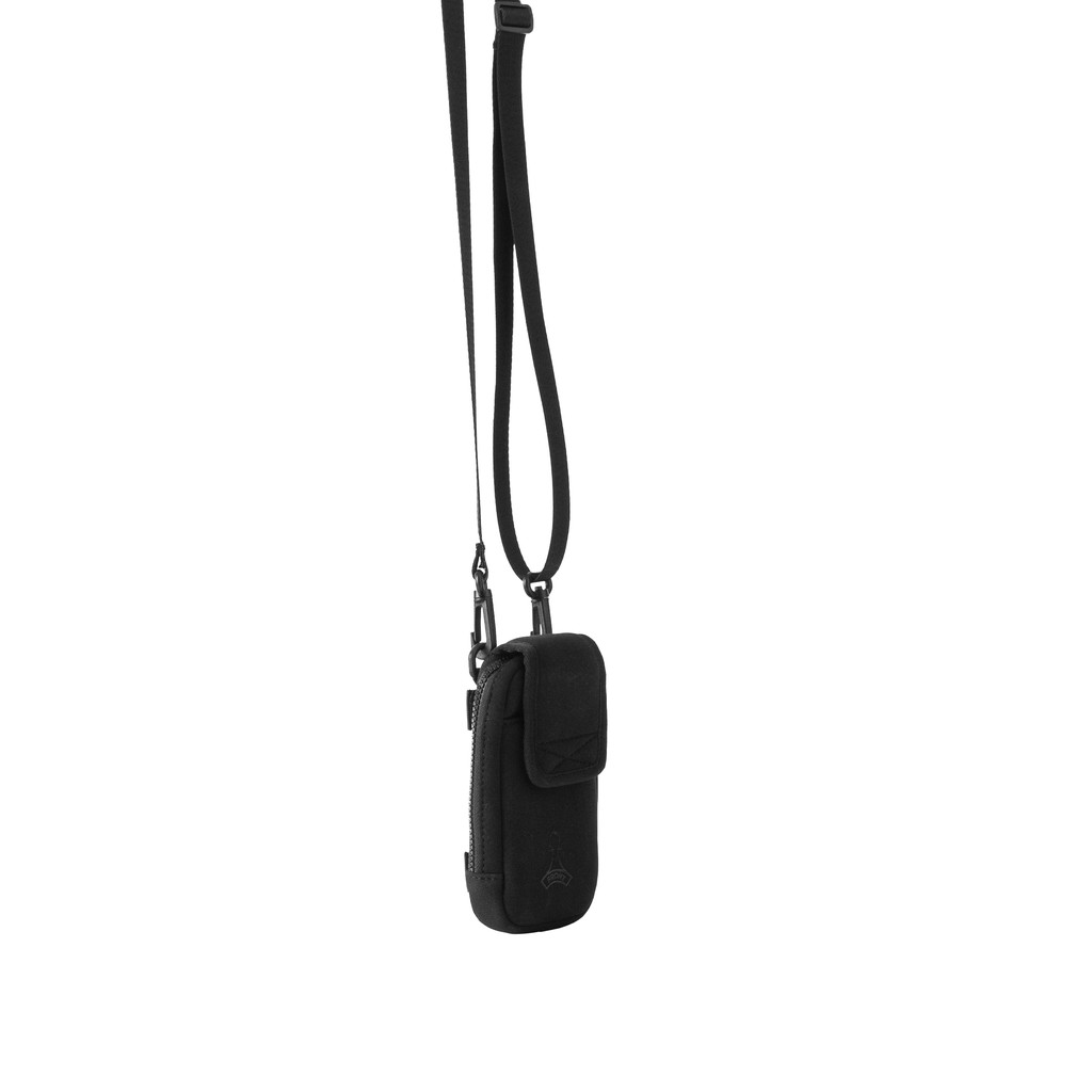 FRONT The Rook Mobile Pouch D421 - BLACK - M ♟ Túi điện thoại cao cấp FRONT D421 đen vải Neoprene