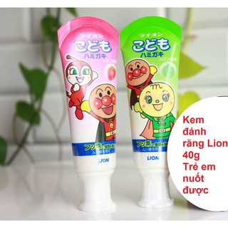 Kem Đánh Răng nuốt được Lion cho bé (nội địa Nhật)