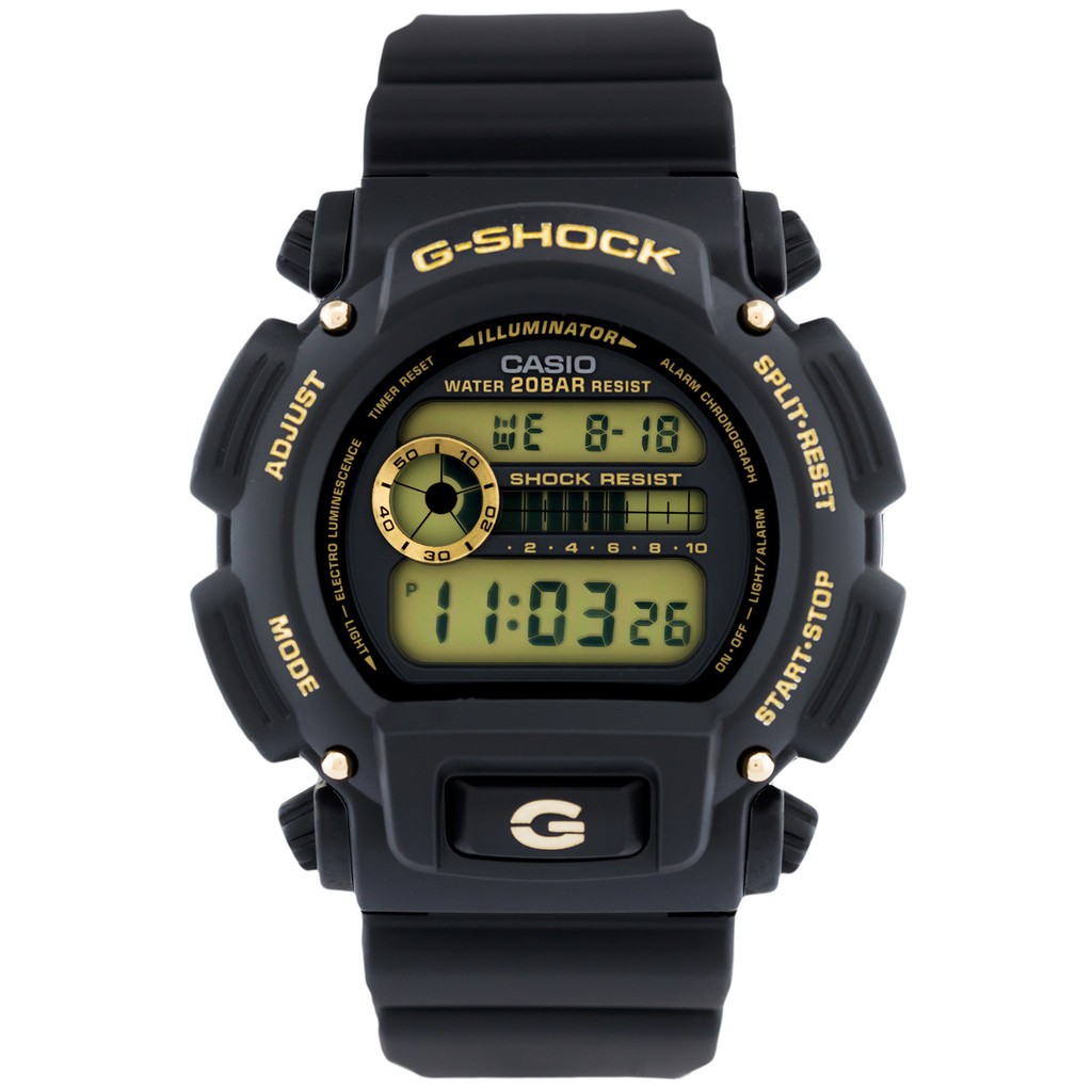 Đồng hồ nam dây nhựa Casio G-Shock chính hãng Anh Khuê DW-9052GBX-1A9DR (43mm)
