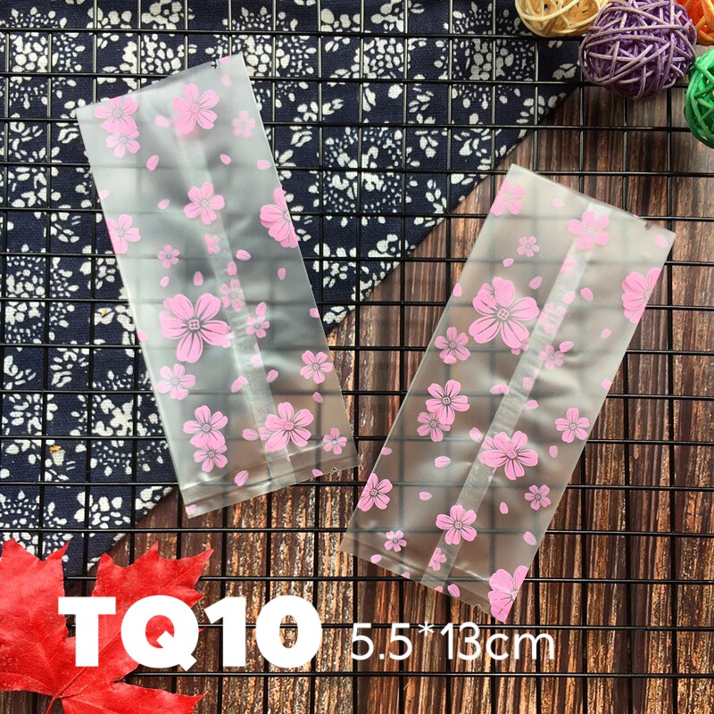 Túi đựng bánh hạnh nhân Hoa Đào TQ10 (100c)