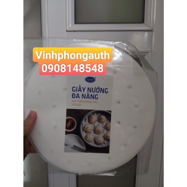 Giấy nướng đa năng cho nồi chiên không dầu nồi hấp Eufood 50 tờ/size ( nhỏ 20cm, lớn 23cm)