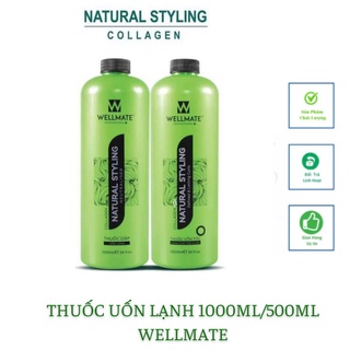 Uốn lạnh wellmate mau quăn, bộ đôi uốn + dập 1000ml x2 , 500mlx2