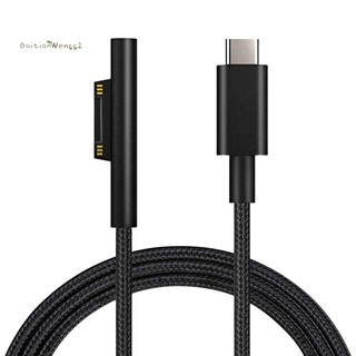 Dây cáp sạc usb-c pd 45w 15v 1.5 mét cho máy tính xách tay surface pro 6/5/4/3