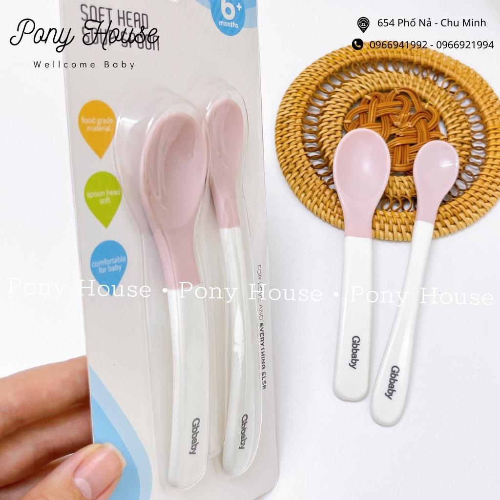 Thìa Nhựa Ăn Dặm - Set 2 Thìa Nhựa Dẻo GB Baby An Toàn Cho Bé