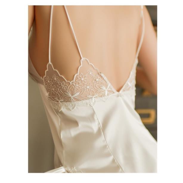 váy ngủ lụa satin cao cấp đầm ngủ sexy hot hit 2020 (sẵn sll)