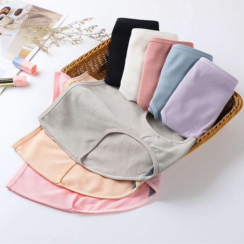 Quần lót cotton mềm Aoweinisi co giãn màu trơn chất lượng cao cho nữ