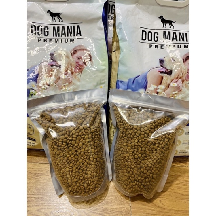 Thức ăn chó DOG MANIA 1kg dạng hạt- giảm mùi hôi của phân, nguyên liệu cao cấp trên 1 tuổi