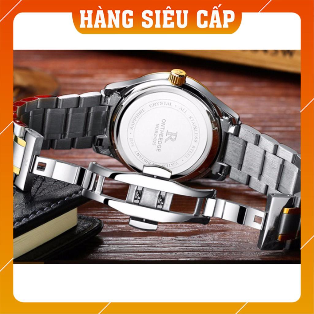 [CAO CẤP] Đồng hồ nam ONTHEEDGE 1853 RZY025 - Mặt vàng, dây demi