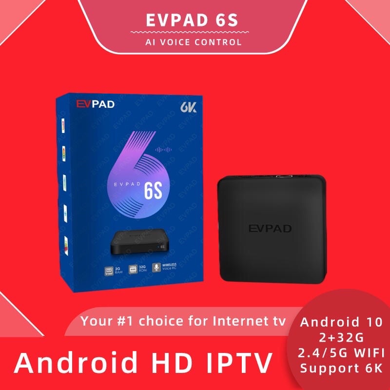 Tv Box Thông Minh Evpad 6S Mới Nhất  2021 Xem Thể Thao, Truyền Hình Quốc Tế Miễn Phí 1000 Kênh