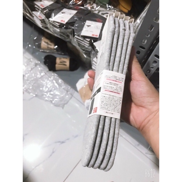 10 đôi Tất lười ngắn nam nữ UNIQLO chất cotton thấm hút co giãn tốt kháng khuẩn chống hôi chân