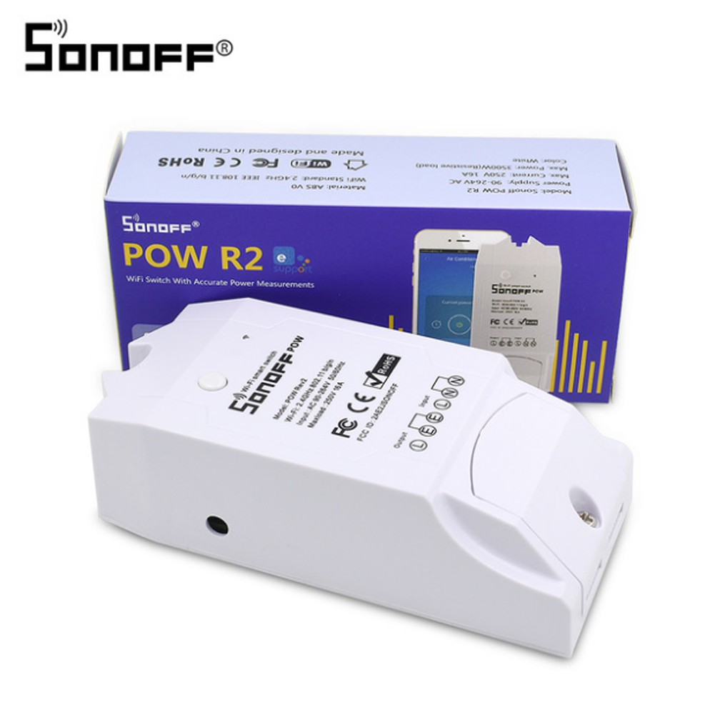 SONOFF POW R2 (chịu tải 15A), công tắc WIFI điều khiển từ xa thông minh