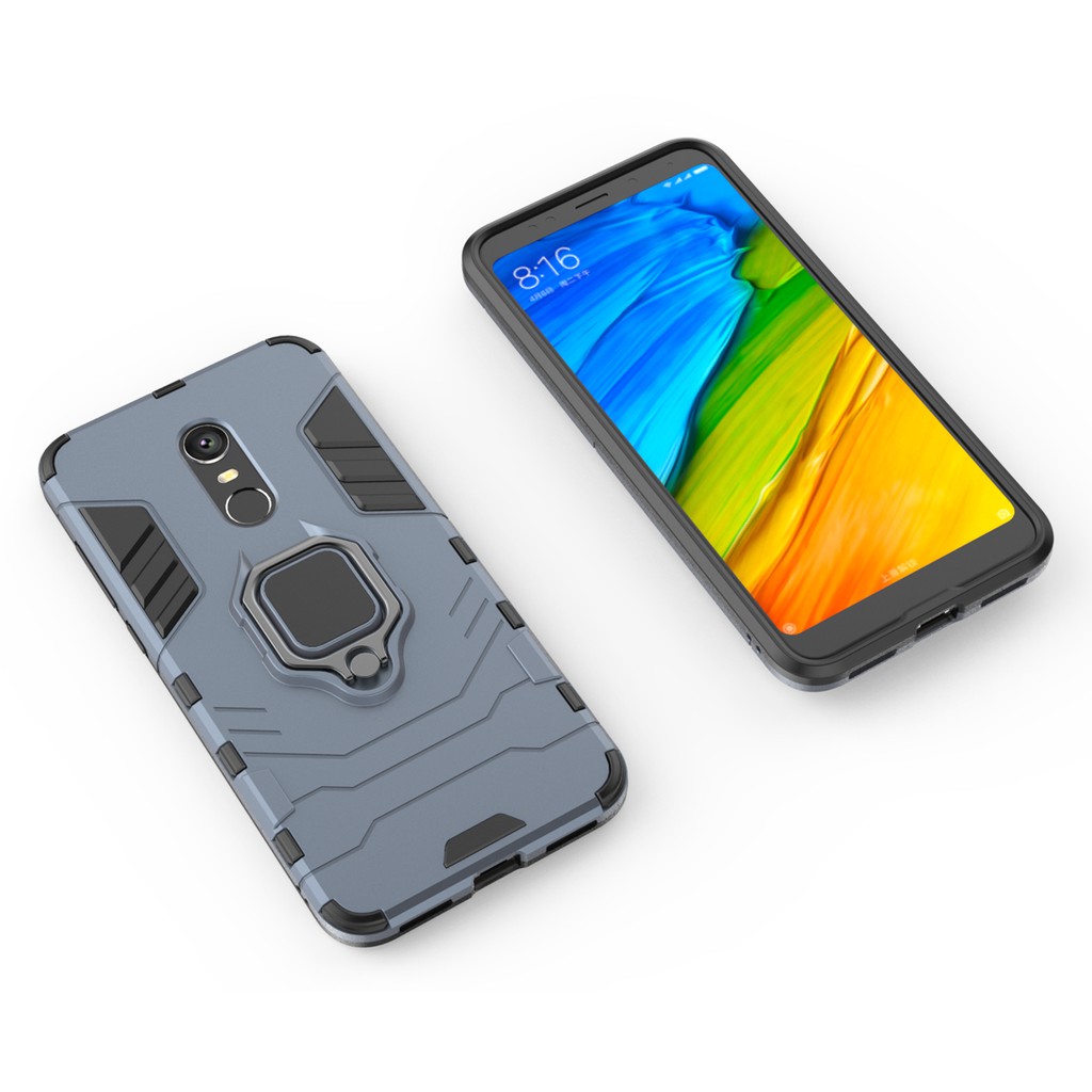 Ốp điện thoại cứng có nhẫn đỡ chống sốc cho Xiaomi Redmi 5 5 Plus