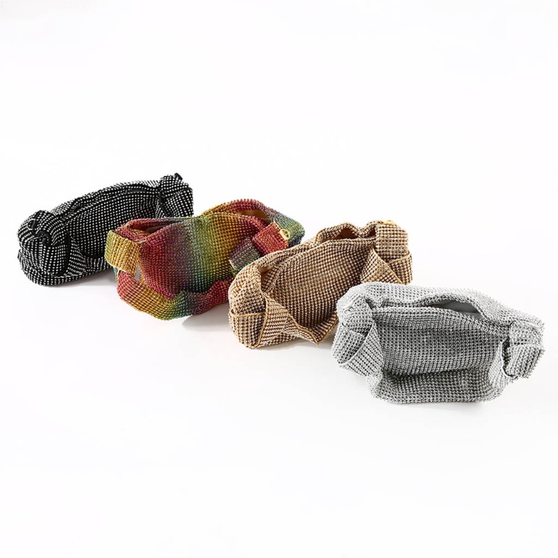 Ví Cầm Tay Bằng Pu Đính Đá Lấp Lánh Cho Nữ