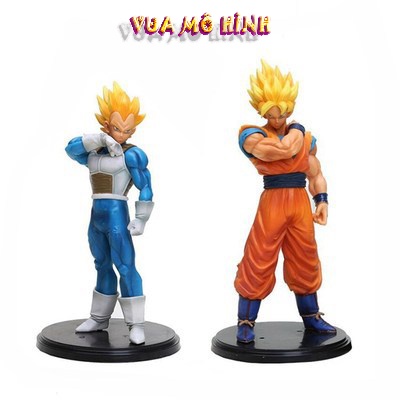 Mô hình Dragon Ball - Mô hình Songoku và Vegeta trạng thái siêu xayda cấp 1 cao 20cm full BOX