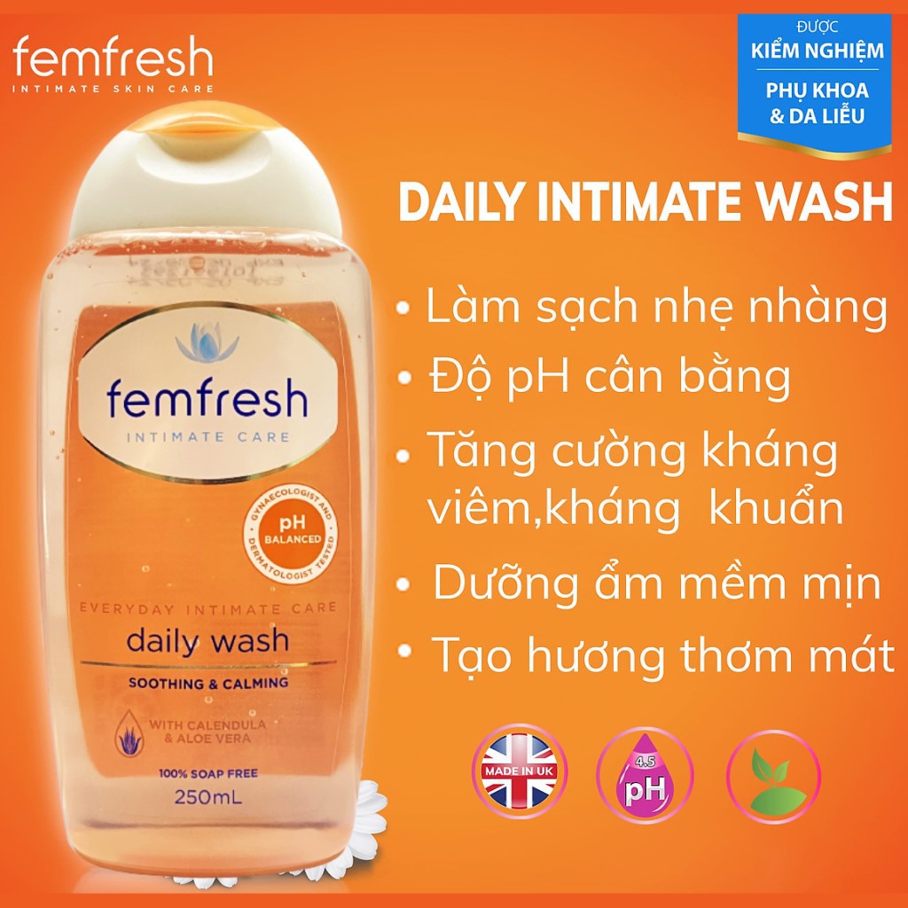 Nước Rửa Phụ Khoa Nam Nữ FEMFRESH cao cấp hàng ngày Femfresh Wash 250ml