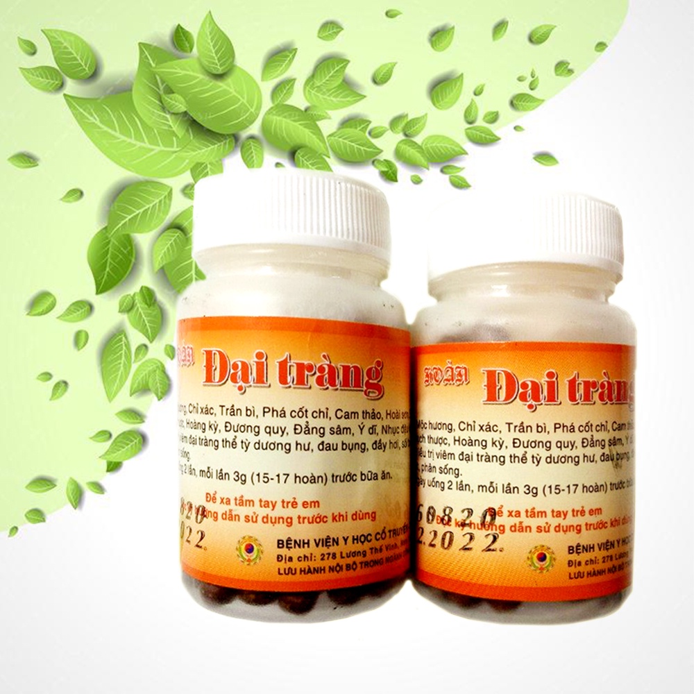 Đại tràng hoàn, Sản phẩm của viện YHCT BCA chuyên dùng cho đại tràng cấp mãn tính, co thắt, đau bụng, Trào ngược