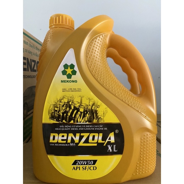 100% Hàng Chính Hãng Dầu nhớt Denzola XL 20w50 Mekong 4l