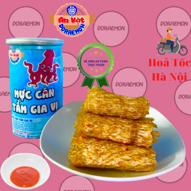 Mực cán tẩm gia vị 200g  Đồ  Ăn vặt Hà Nội Siêu Rẻ    Doraemon - Ăn Là Ngon