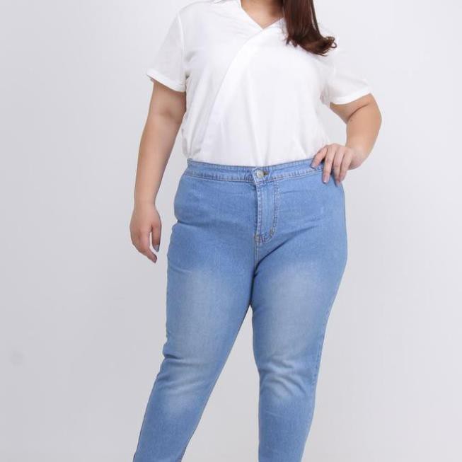 Quần Jeans Nữ Lưng Cao Size Lớn 38 37 36 35 35 ་ ..