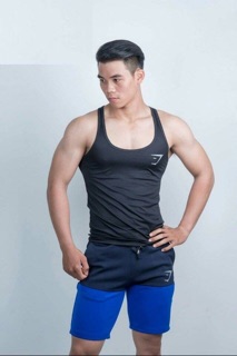 Áo gym shark nam body