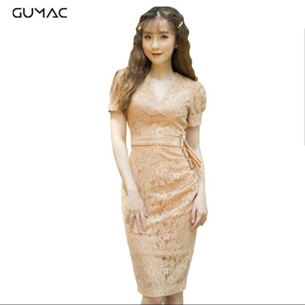 Đầm Hiệu Gumac ren phụ kiện sườn DA331