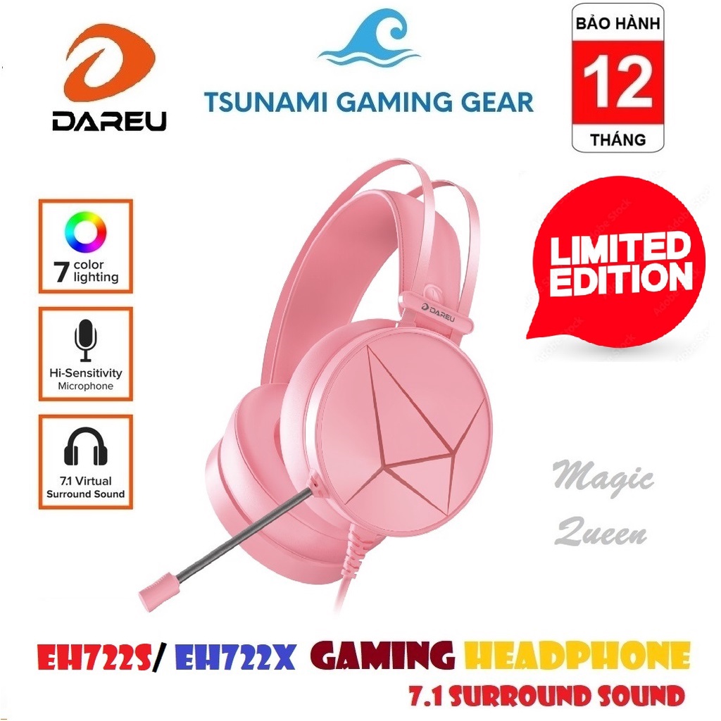Tai nghe DareU EH722s Magic Queen 7.1 Limited Edition Hàng chính hãng