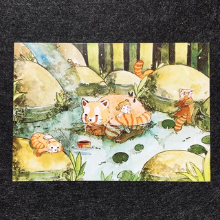 Set 6 tấm postcard Xanh vẽ bởi artist Lam Vân | Little Memory